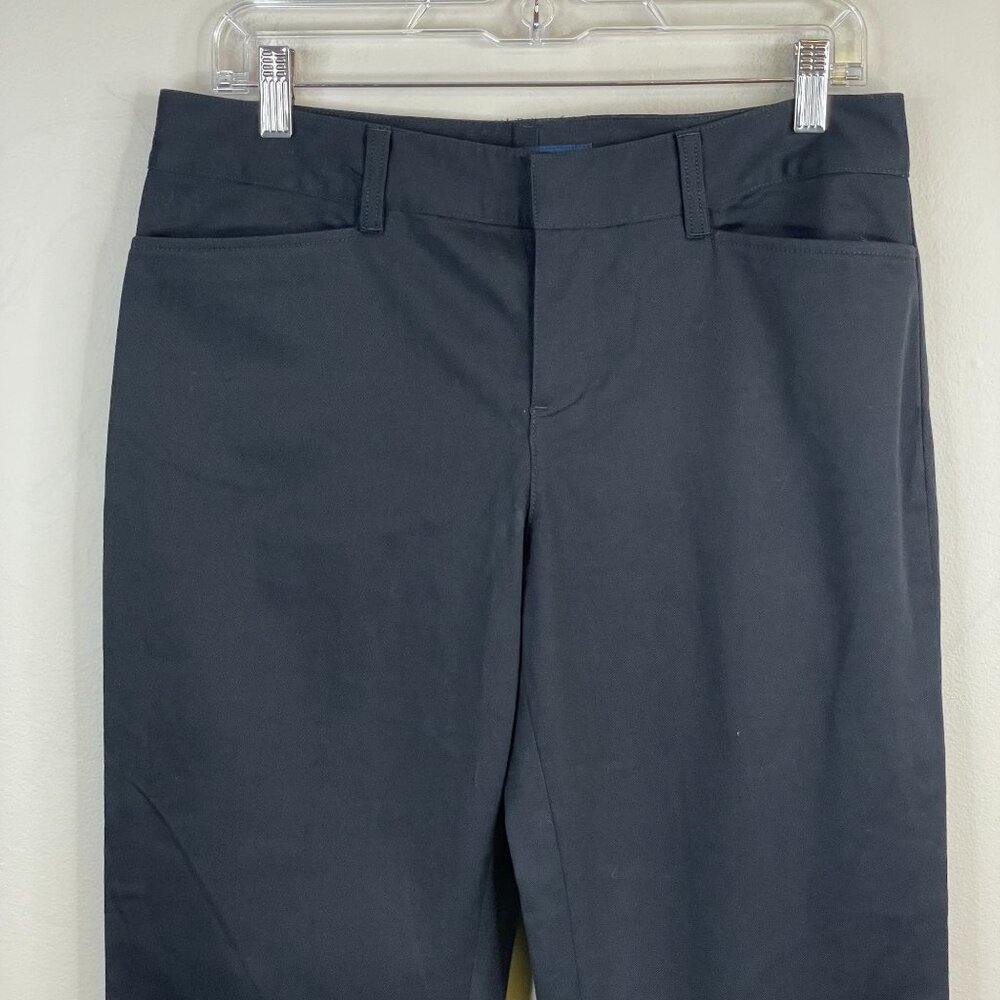 Ralph Lauren Women Boot Cut Career Pants Size 8 Black Work Dress Classic Stretch - Picture 2 of 8